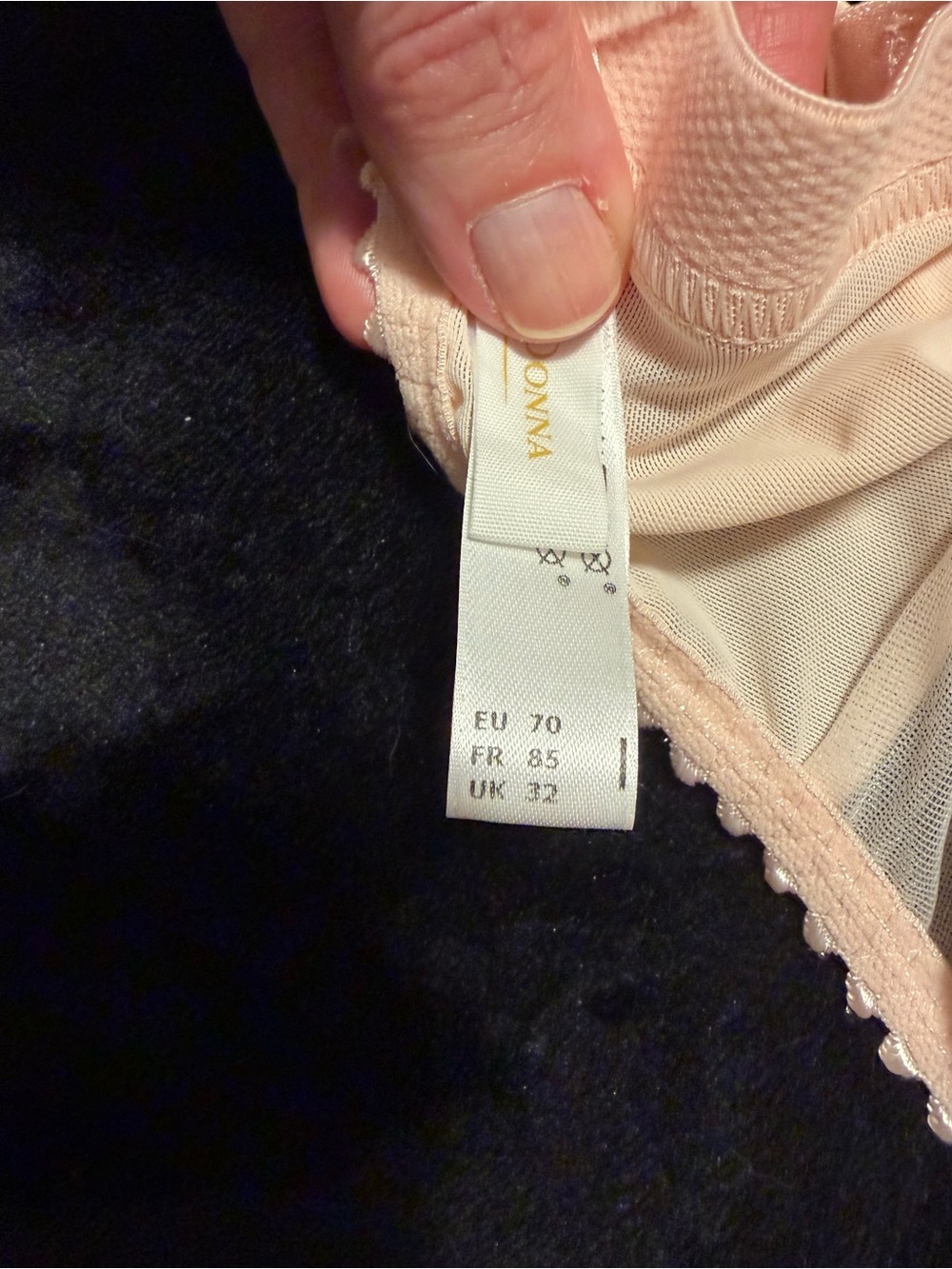 Sheer Embroidered Underwire Bra - Peach - Picture 4 of 7